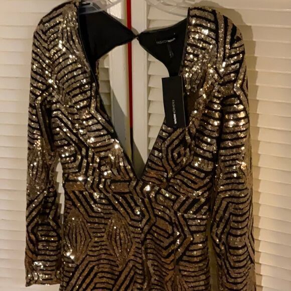 WOW 🤩 NWT Flashy Ways Romper by Fashion Nova. Dance 🪩 💃 🌙 Away! - Picture 8 of 16